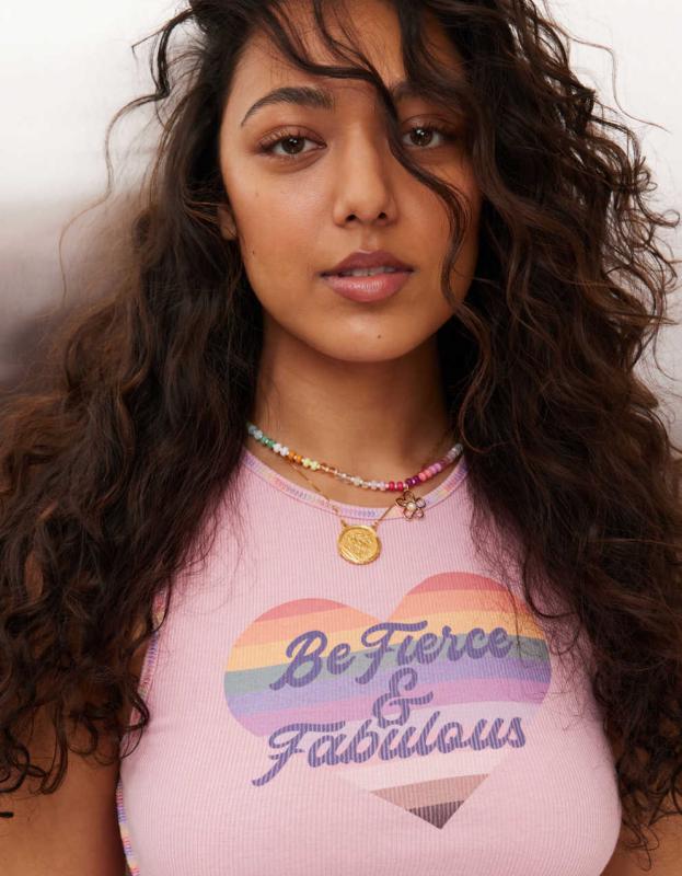 AEO Rainbow Beaded Necklace - Multi, One Size 