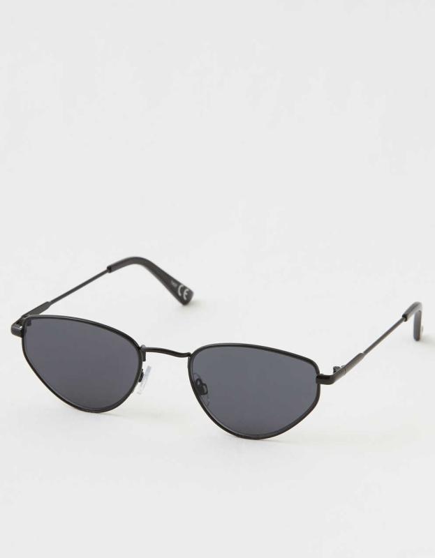 Aerie Throw-Back Sunglasses - Black, One Size 