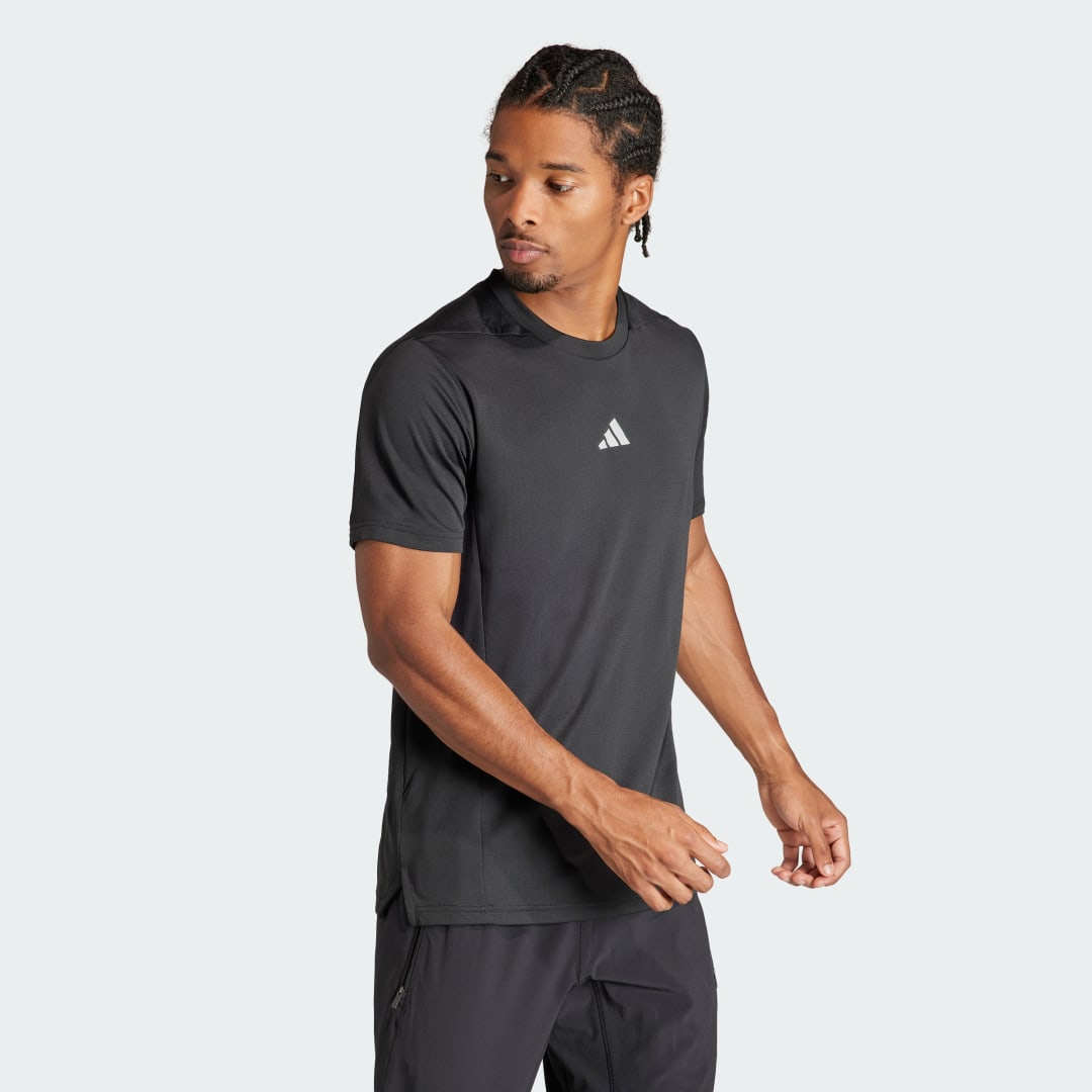 adidas Designed for Training HIIT Workout HEAT.RDY Tee Training XS,S,M,L,XL,2XL,3XL,4XL,A/2XS,A/XS,A/S,A/M,A/L,A/XL,A/2XL,A/3XL,A/4XL Men Black