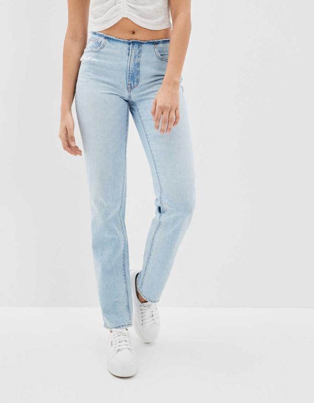 AE Low-Rise '90s Straight Jean - Cool Classic, 0 