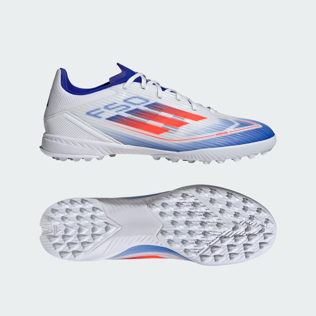 adidas F50 League Turf Boots Football 6 UK Unisex White / Red / Lucid Blue