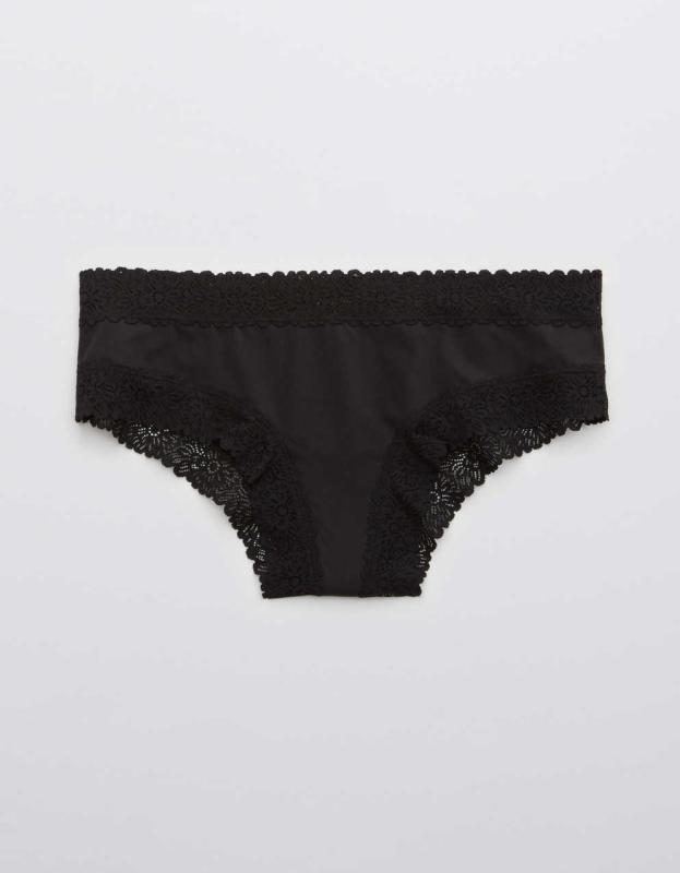 Aerie Sunnie Cheeky Underwear - True Black, L 
