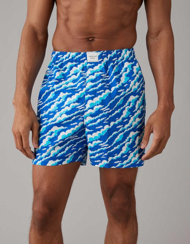 AEO Clouds Stretch Boxer Short - Blue, M 