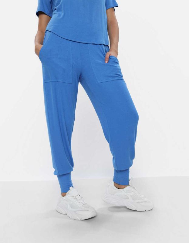 Aerie Real Soft® Ribbed Foldover Jogger - Cobalt Blue, XXS 