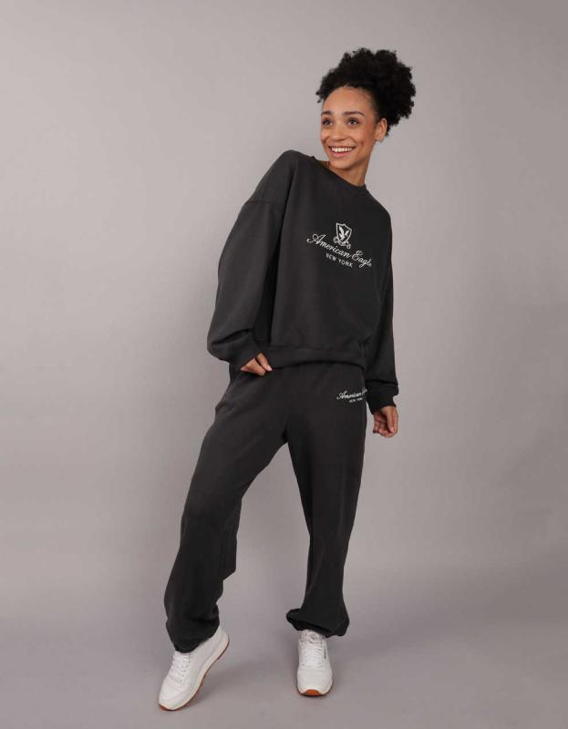 AE Logo Graphic Sweatshirt - Black, L 