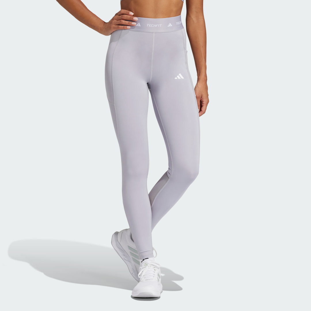 adidas TECHFIT Stash Pocket Full-Length Leggings Training LT Women Glory Grey