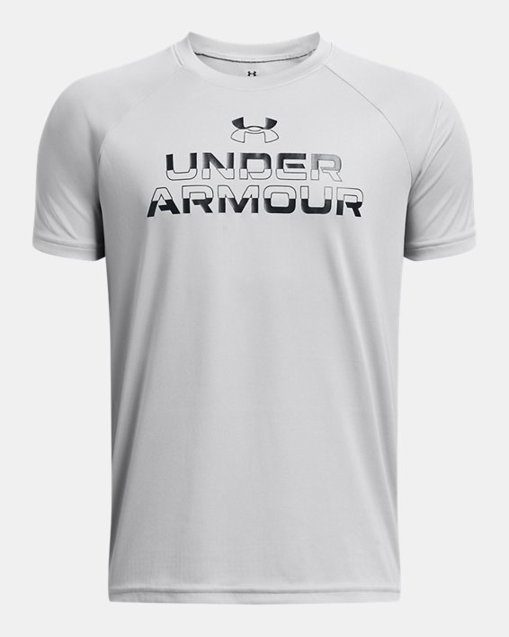 Boys' UA Tech™ Split Wordmark Short Sleeve
