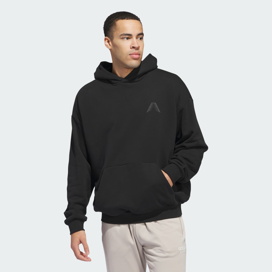 adidas Anthony Edwards 1 Foundation Hoodie Basketball A/XL Men Black