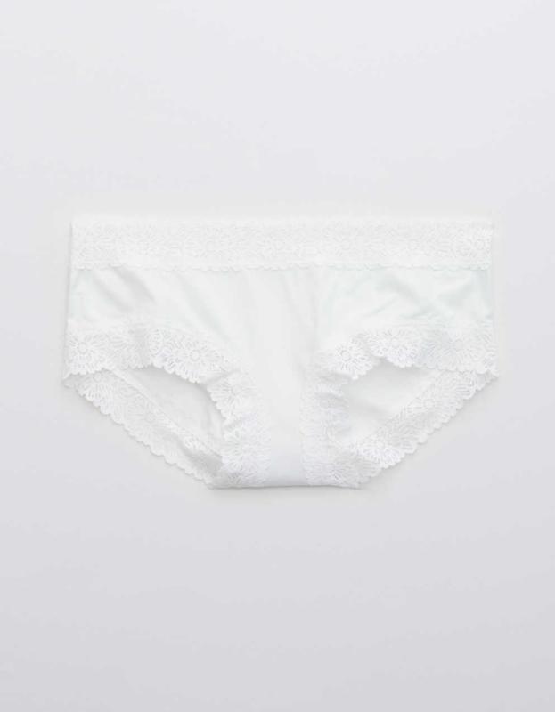 Aerie Sunnie Boybrief Underwear - White, L 