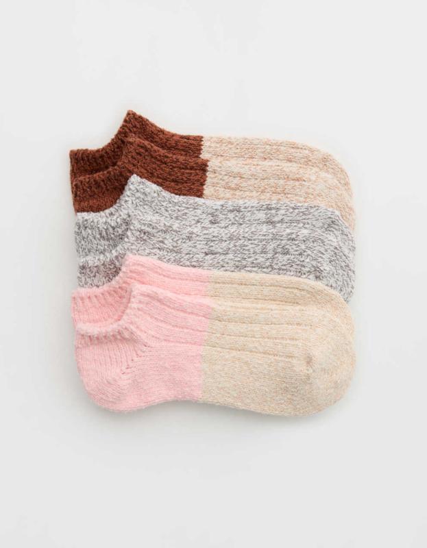 Aerie Stripe Ankle Sock 3-Pack - Tender Heart, One Size 
