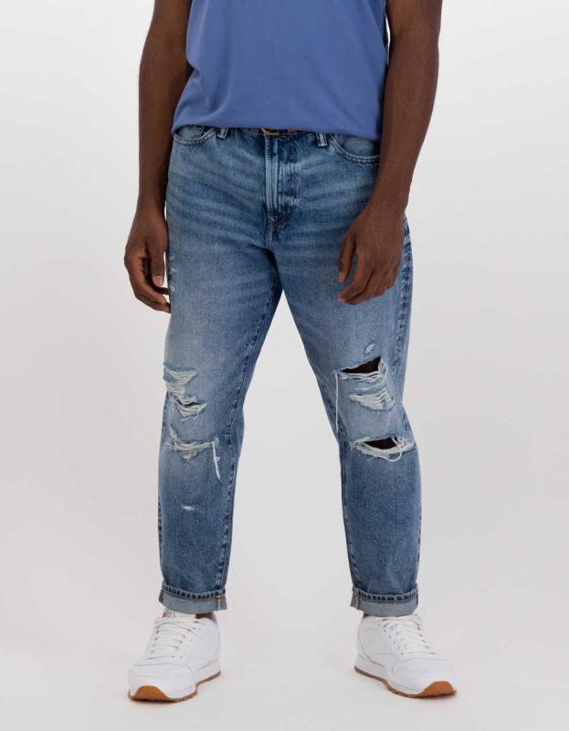 AE Ripped Loose Cropped Jean - Medium Vintage Wash, 30 X 30 