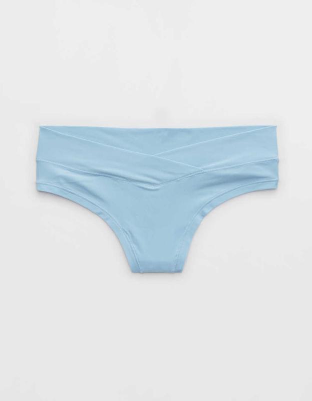 SMOOTHEZ Everyday Crossover Thong Underwear - Waterfall Splash, M 