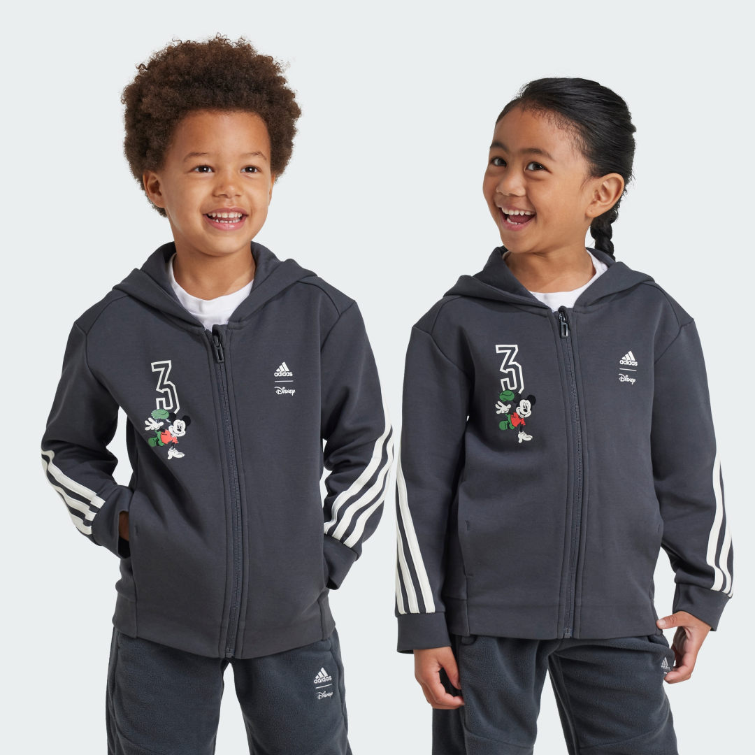 adidas adidas Disney Mickey Mouse Track Top Lifestyle 110 Kids Grey / Off White