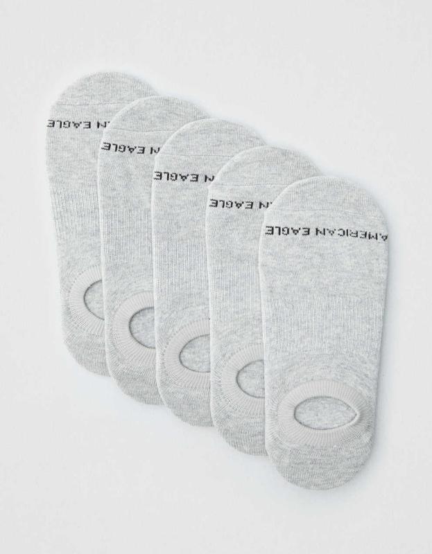 AE Invisible Socks 5-Pack - Charcoal, L 