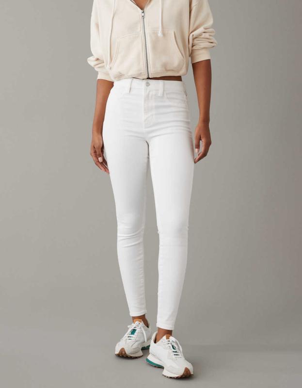 AE Next Level Super High-Waisted Jegging - Cool White, 14 