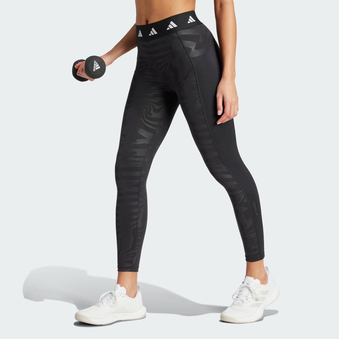 adidas Techfit Printed 7/8 Leggings Training 2XS Women Black