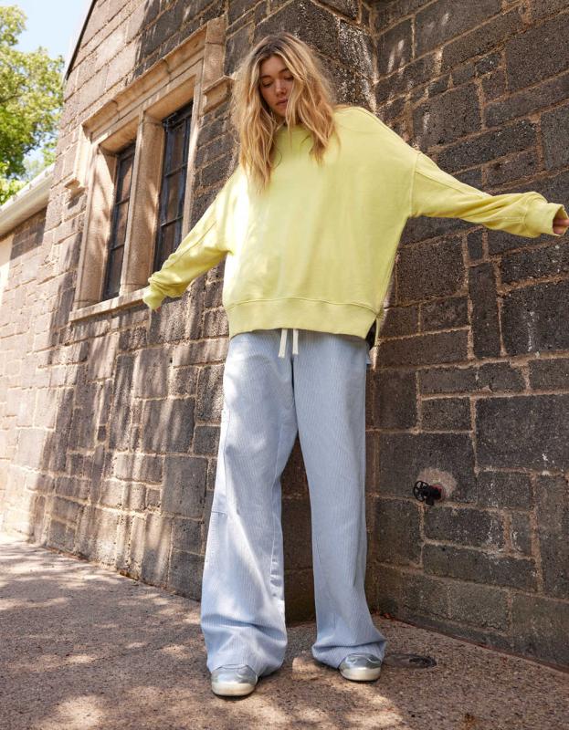 Aerie Low & Slouchy Trouser - Monaco Blue, XS 