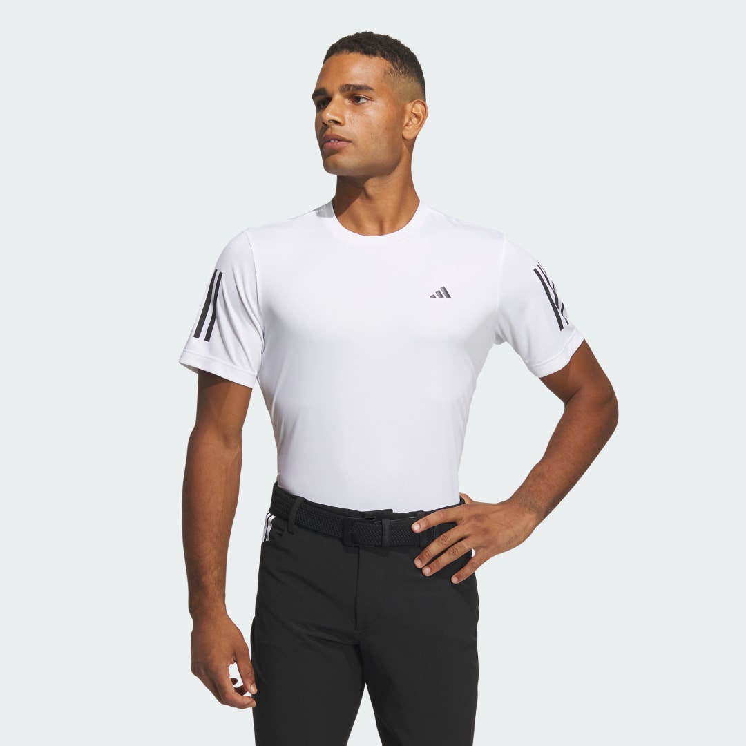 adidas AEROREADY 3-Stripes Crewneck Tee Golf A/XL Men White
