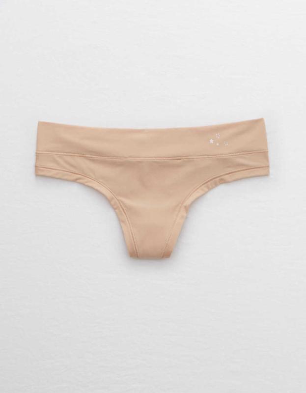 SMOOTHEZ Everyday Thong Underwear - Sands, L 