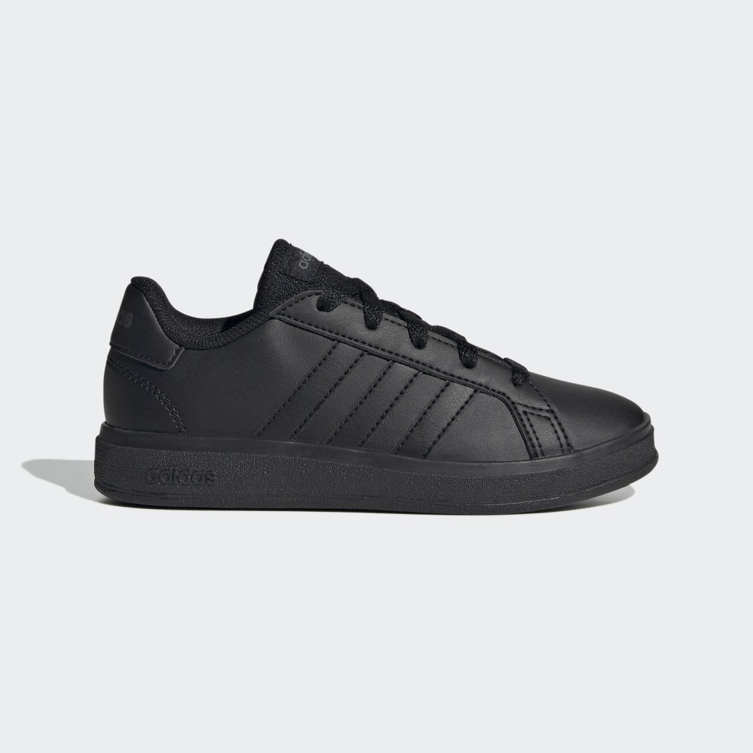 adidas Grand Court Lifestyle Tennis Lace-Up Shoes Lifestyle,Tennis 1 UK Kids Black / Grey