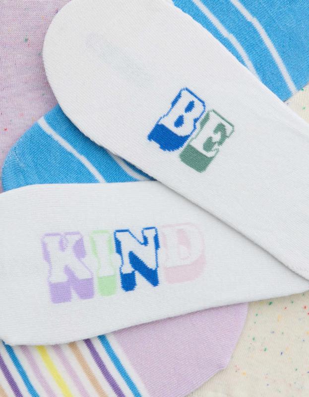 Aerie No Show Sock 5-Pack - Lavender Dawn, One Size 