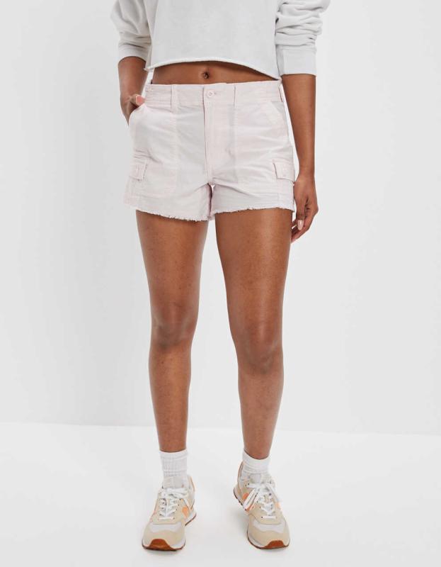 AE Snappy Stretch '90s Boyfriend Cargo Short - Pink, 0 