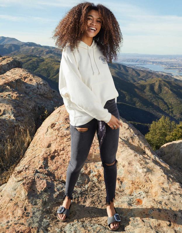 AE Ne(x)t Level Temp Tech Ripped High-Waisted Jegging - Raven Black, 2 