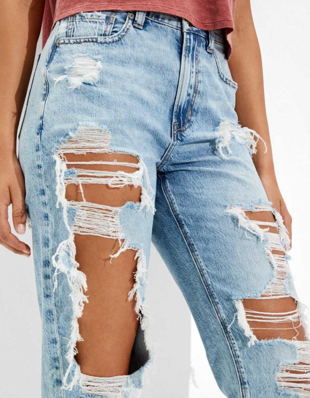 AE Ripped Mom Jean - High Tide, 10 