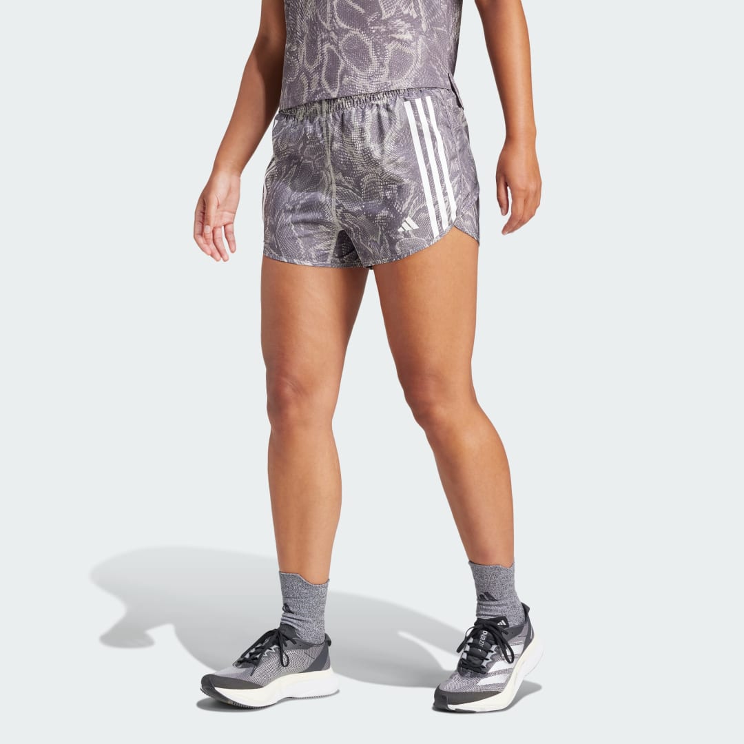 adidas Own the Run Excite Allover Print AEROREADY Shorts Running 2XS 4