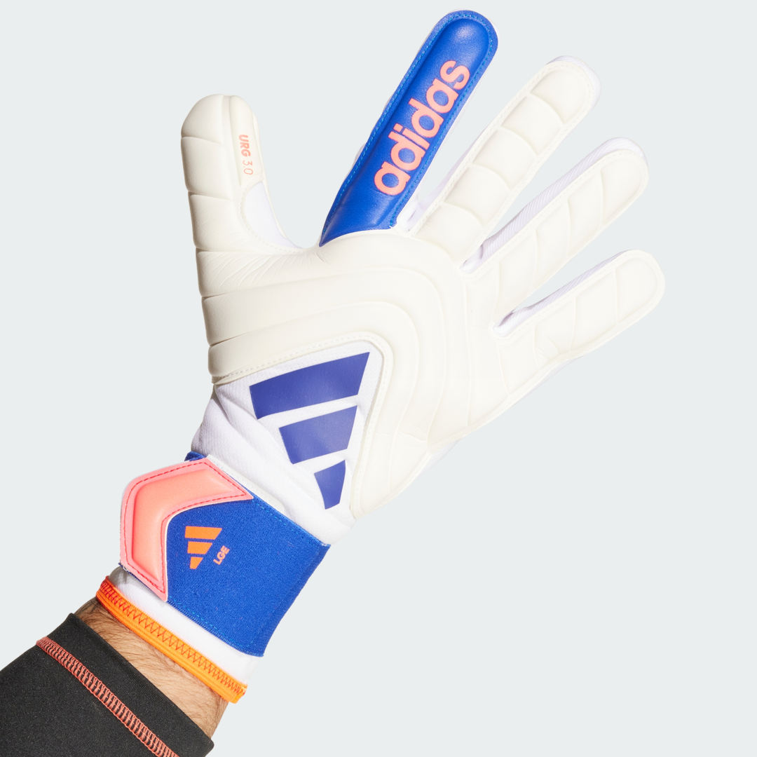 adidas Copa League Goalkeeper Gloves Football 12 Unisex White / Lucid Blue / Solar Red