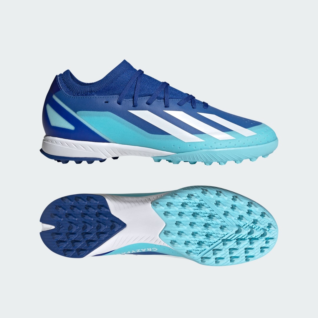 adidas X Crazyfast.3 Turf Boots Football 3.5 UK Unisex Royal / White / Red