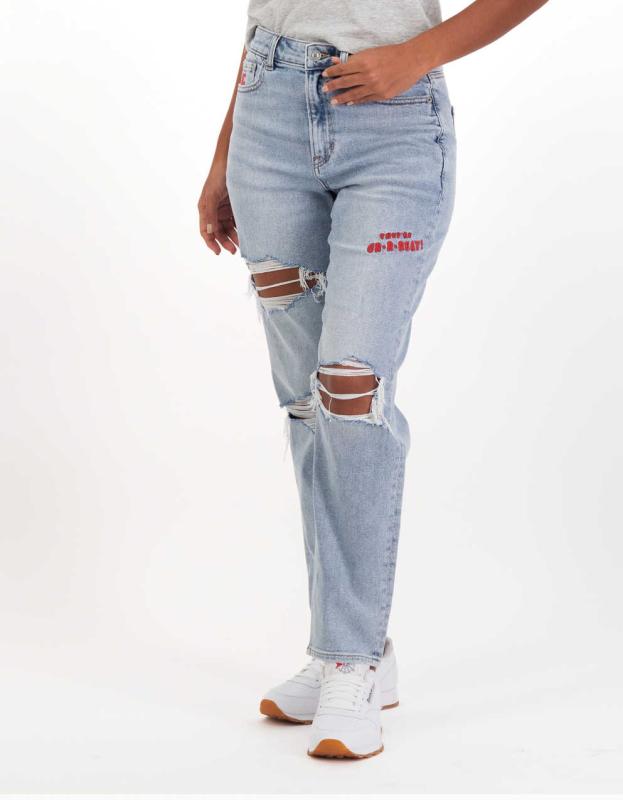 Kellogg's x AE Stretch Mom Straight Jean - Light Wash, 00 
