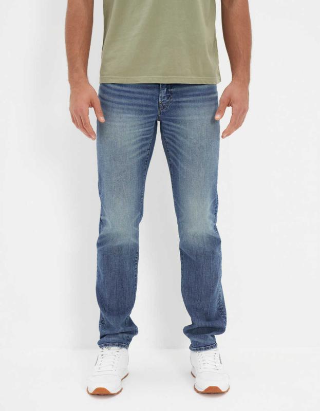 AE AirFlex+ Slim Straight Jean - Medium Vintage Wash, 28W x 30L 