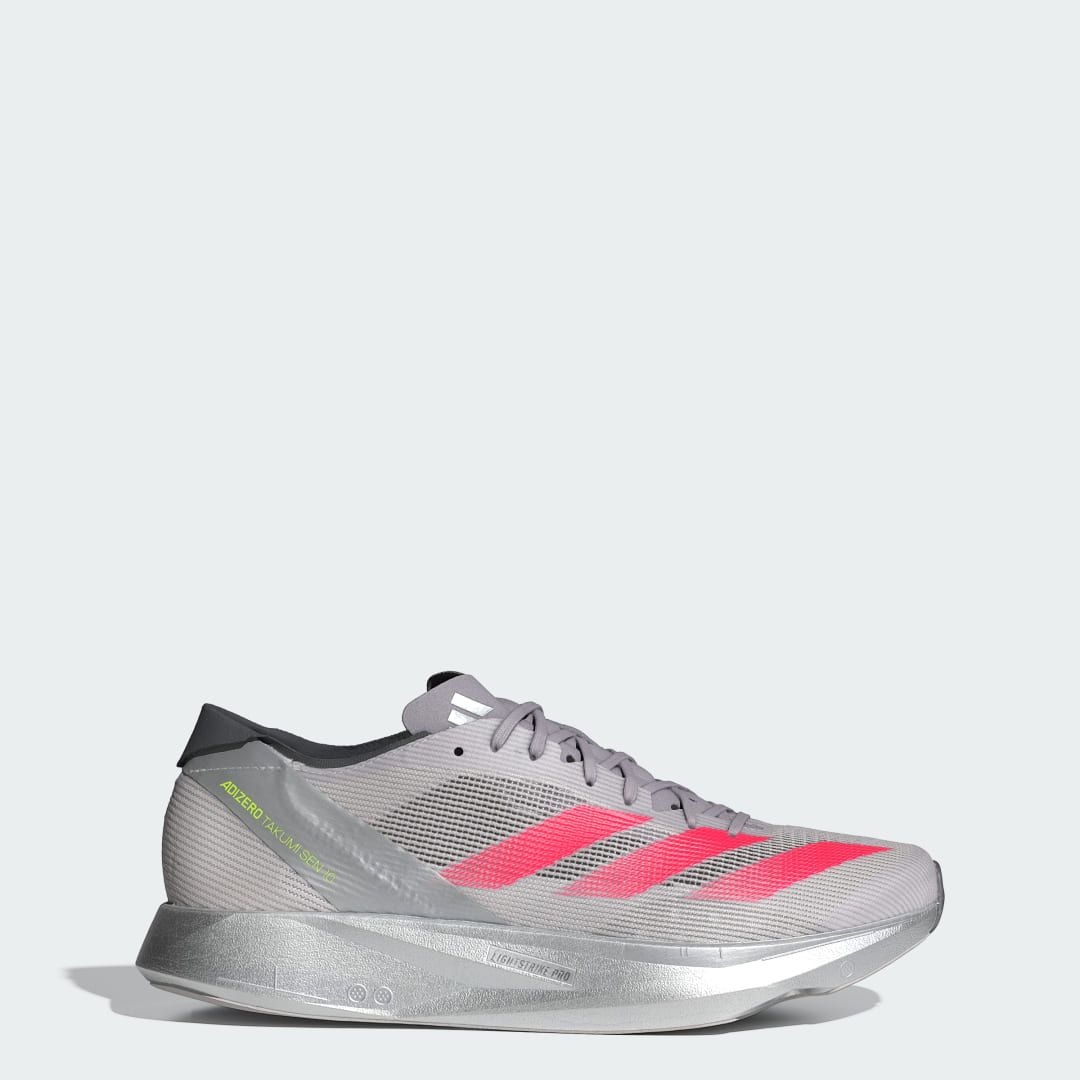 adidas Adizero Takumi Sen 10 Shoes Running 10 UK Men DAsh Grey / Lucid Red / Glory Grey