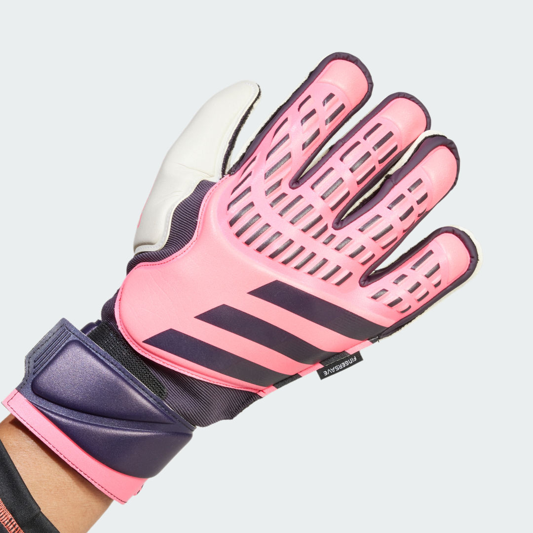 adidas PRedator Match Fingersave Goalkeeper Gloves Football 11 Unisex Turbo / Aurora Black / Turbo