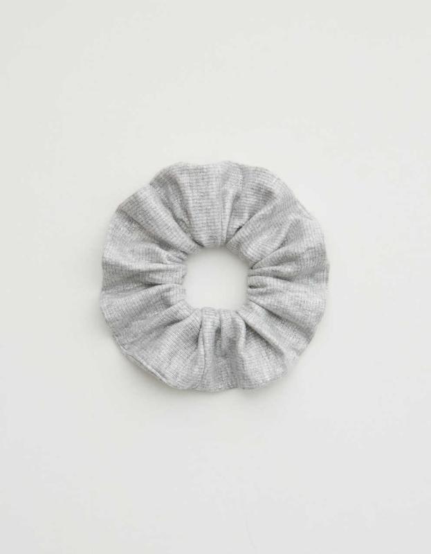 Aerie Shimmer Scrunchie - Medium Heather Gray, One Size 