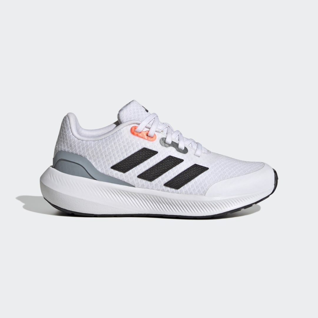 adidas RunFalcon 3 Lace Shoes Lifestyle,Running 6- UK Kids White / Black / Light Grey