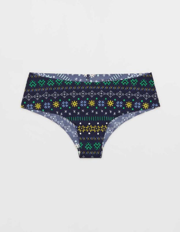 Aerie No Show Cheeky Underwear - Navy, XS 