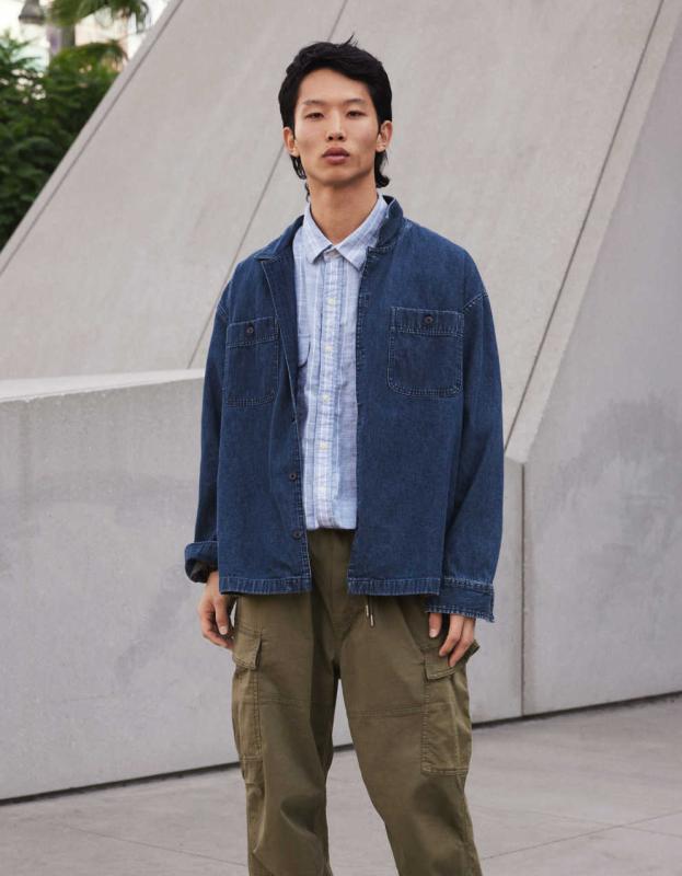 AE Mechanic Shirt - Indigo, L 
