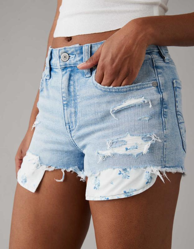 AE Next Level High-Waisted Denim Short Short - Indigo, 4 