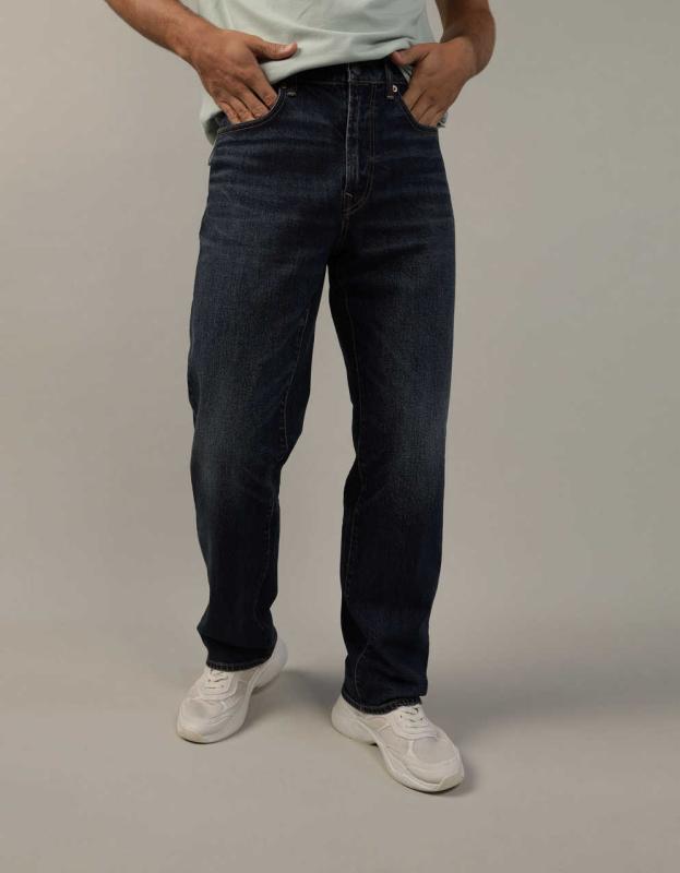 AE EasyFlex Athletic Loose Jean - Medium Wash, 34W x 32L 