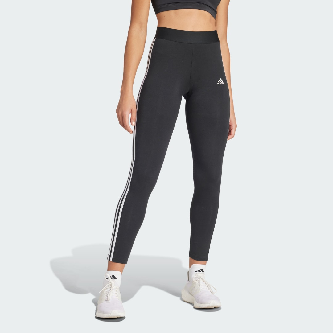 adidas LOUNGEWEAR Essentials 3-Stripes Leggings Lifestyle 2XLS Women Black / White