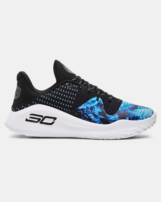 Unisex Curry 4 Low FloTro Bruce Lee 'Dark Water' Basketball Shoes
