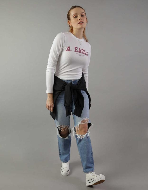 AE Long-Sleeve Thermal Top - White, XS 