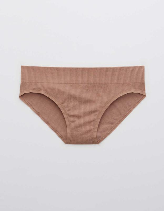 Aerie Ribbed Seamless Bikini Underwear - Meadow Bound, S 