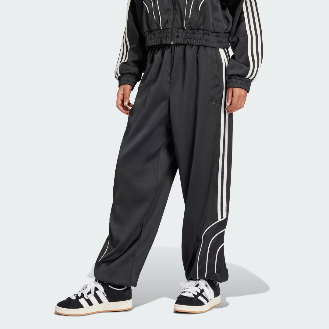 adidas Piping Loose Track Pants Lifestyle 2XS Women Black
