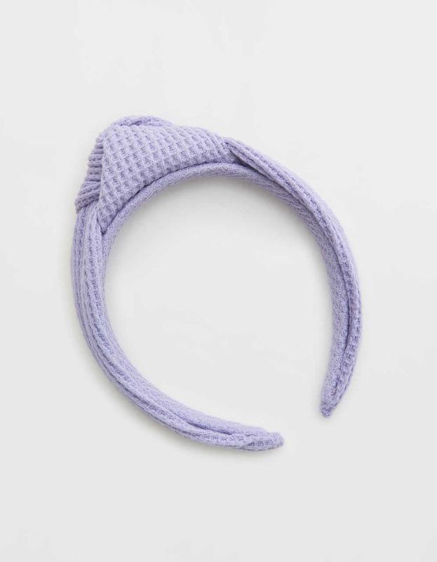 Aerie Waffle Fleece Headband - Violet Tulip, One Size 