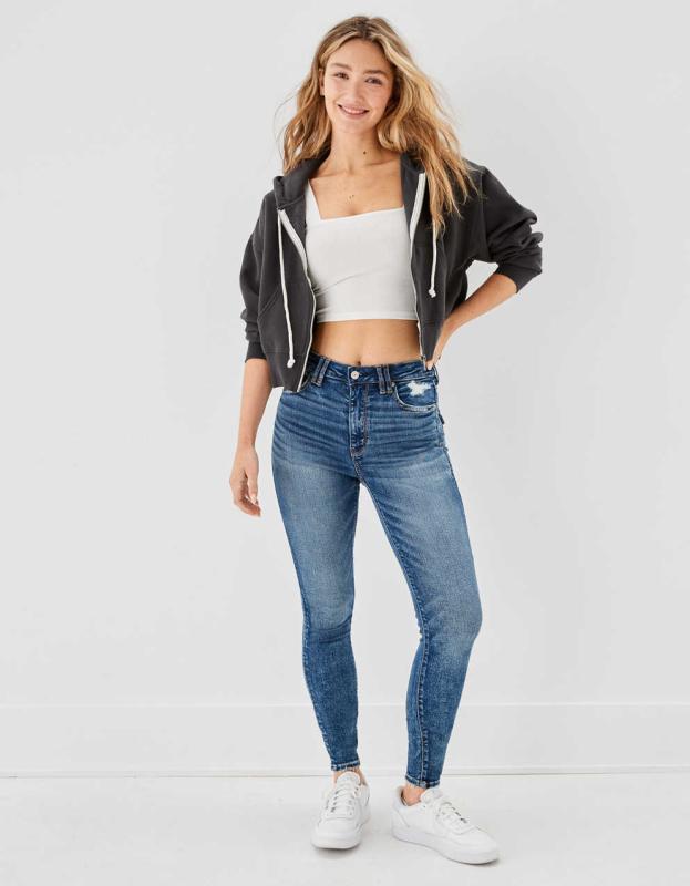 AE Ne(x)t Level Super High-Waisted Jegging - Waterfall Splash, 00 