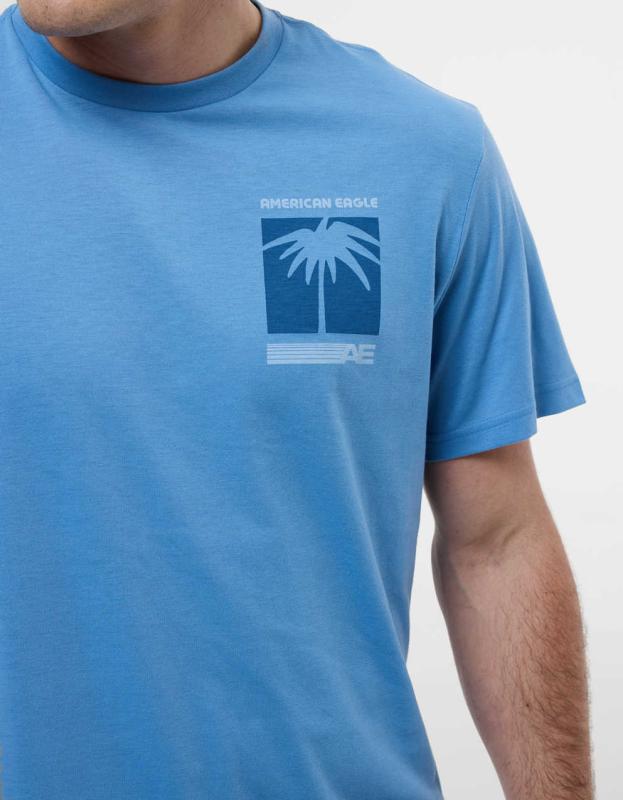 AE 24/7 Graphic SPF T-Shirt - Blue, XXL 