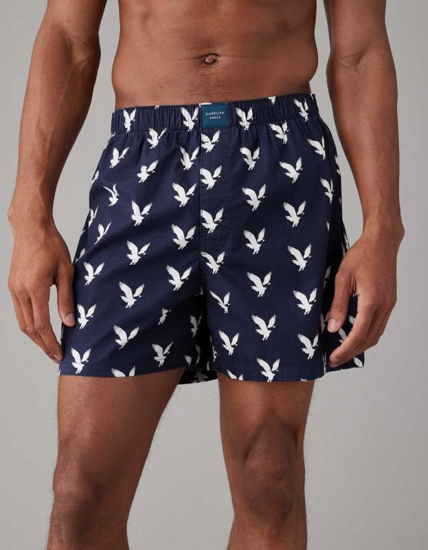 AEO Eagles Stretch Boxer Short - Navy, S 